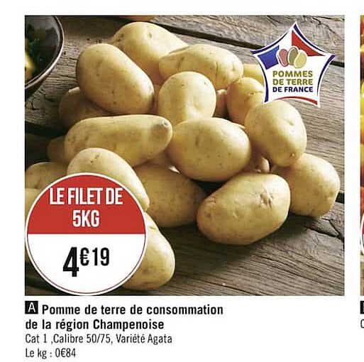 pomme de terre de consommation de la région champenoise