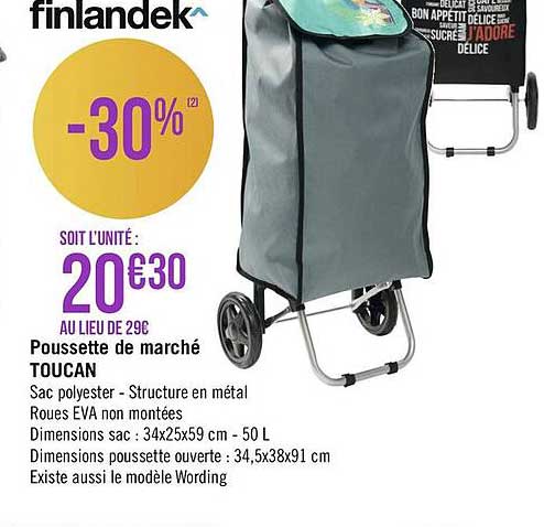 poussette de marché toucan