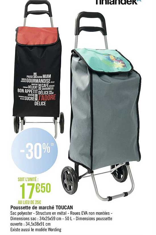 poussette de marché toucan