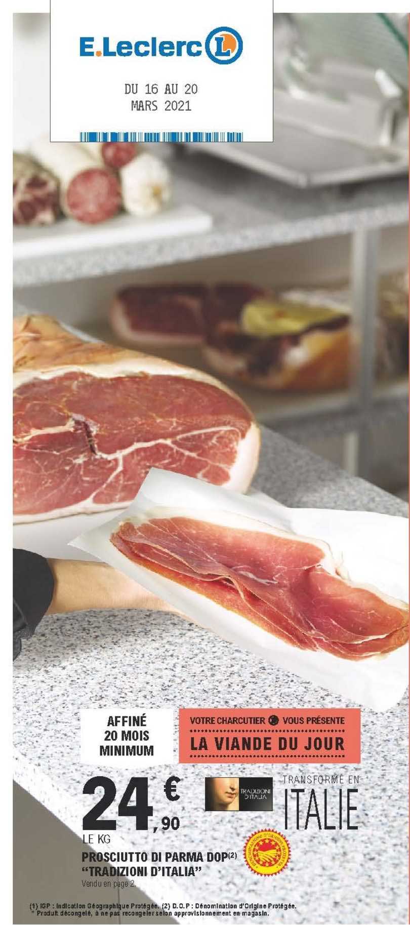 prosciutto de parma aop "tradizioni d'italia"