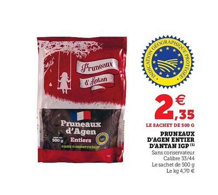 pruneaux d'agen entier d'antan igp