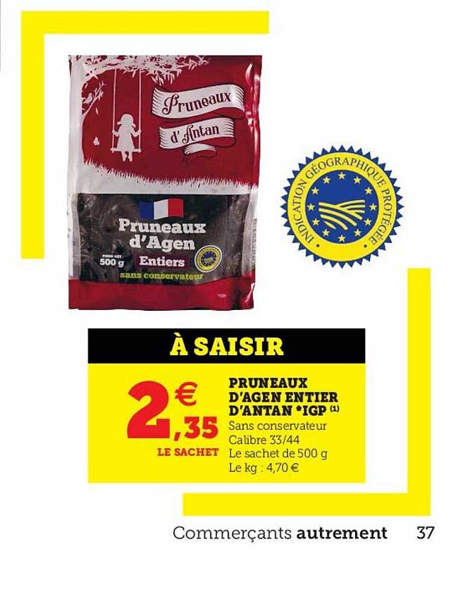 pruneaux d'agen entier d'antan igp
