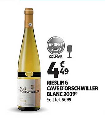 riesling cave d'orschwiller blanc 2019