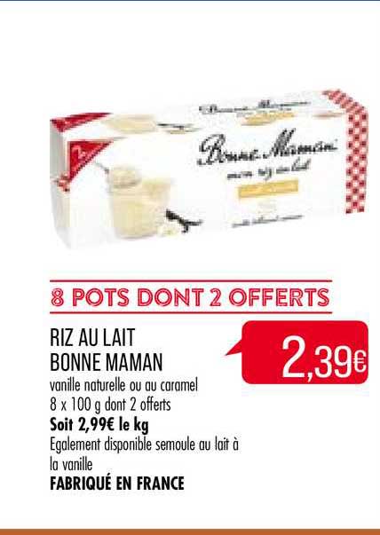 riz au lait bonne maman