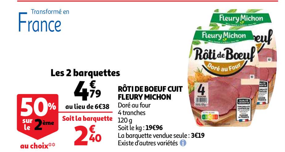rôti de bœuf cuit fleury michon