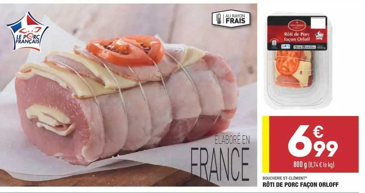 rôti de porc façon orloff boucherie st-clément