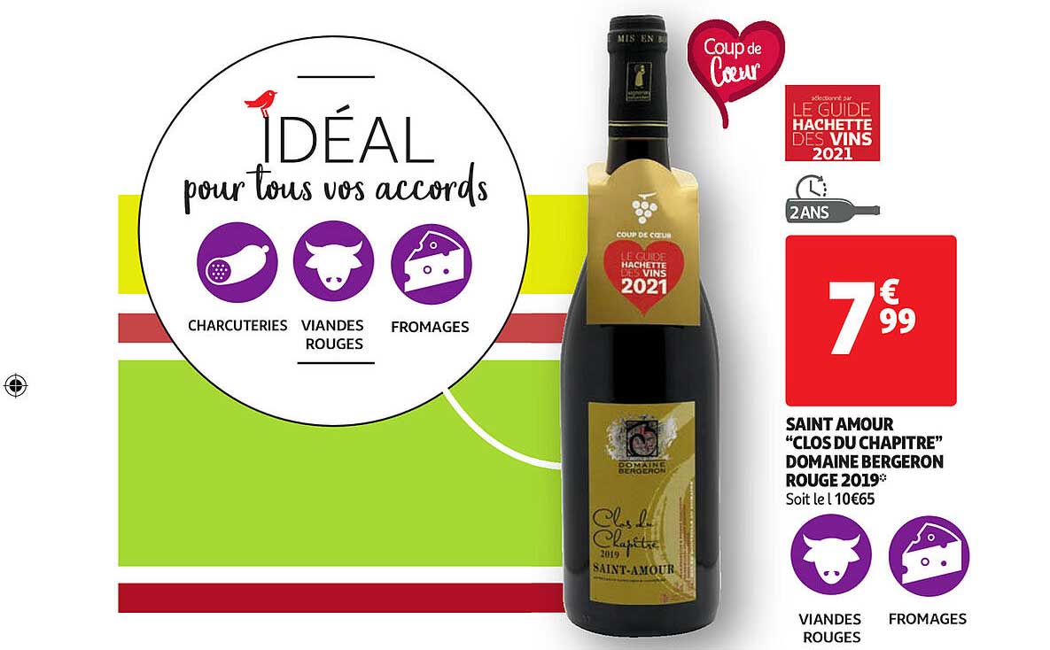 saint amour "clos du chapitre" domaine bergeron rouge 2019