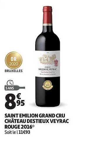 saint émilion grand cru château destieux veyrac rouge 2016