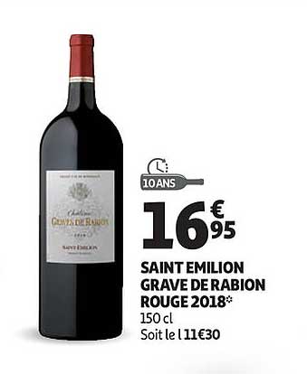 saint émilion grave de rabion rouge 2018