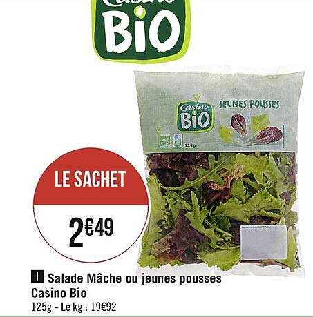 salade mâche ou jeunes pousses