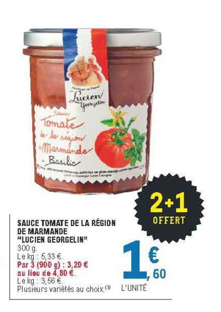 sauce tomate de la région de marmande lucien georgelin 2+1 offert
