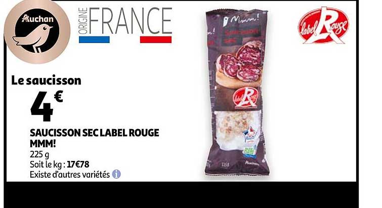 Saucisson Sec Label Rouge Mmm!