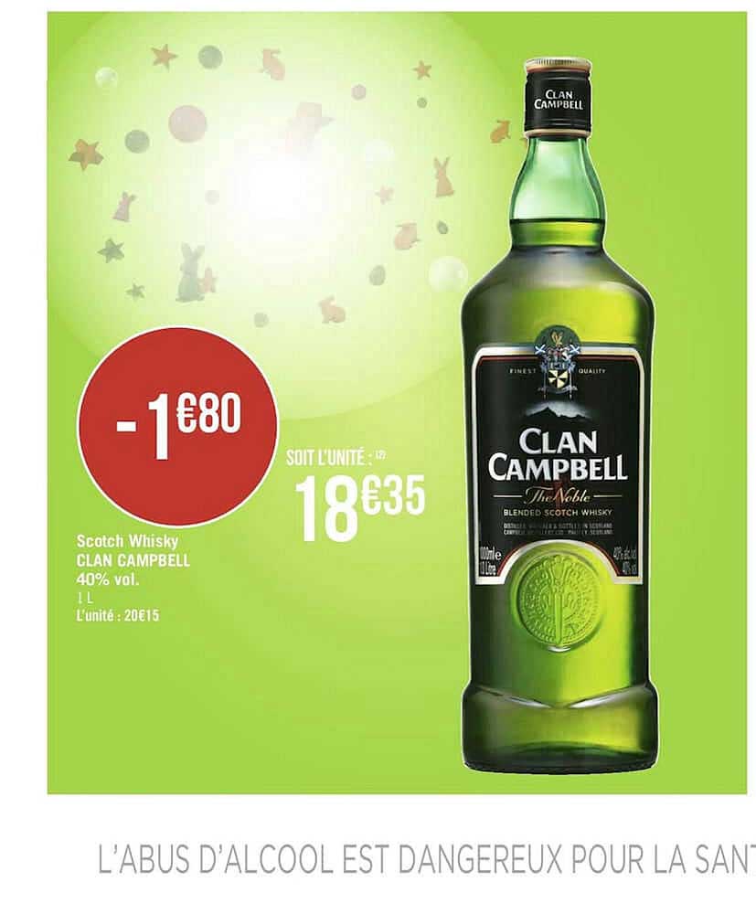 scotch whisky clan campbell 40% vol.