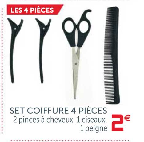 set coiffure 4 pièces