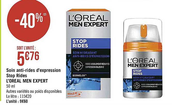 soin anti-rides d'expression stop rides l'oréal men expert