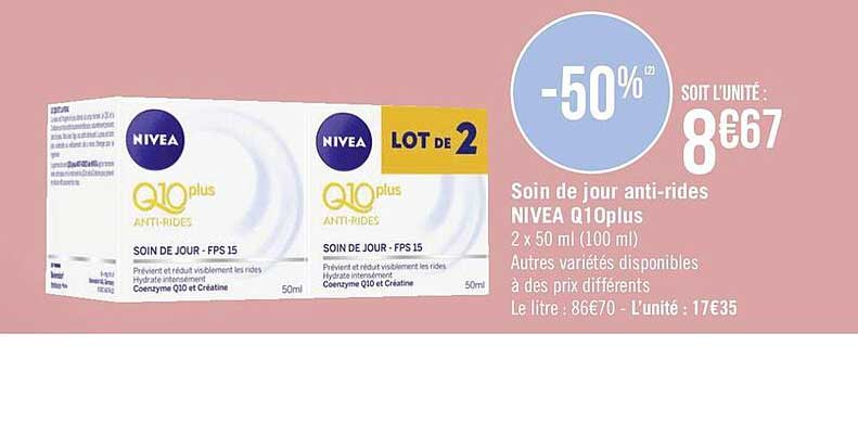 soin de jour anti-rides nivea q10plus