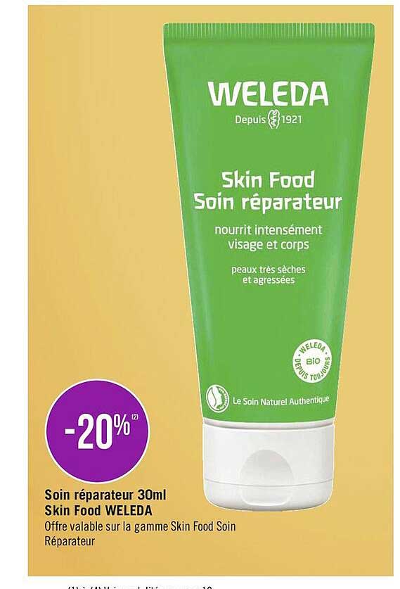 soin réparateur 30ml skin food weleda