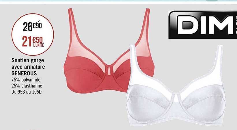 soutien gorge avec armature generous dim