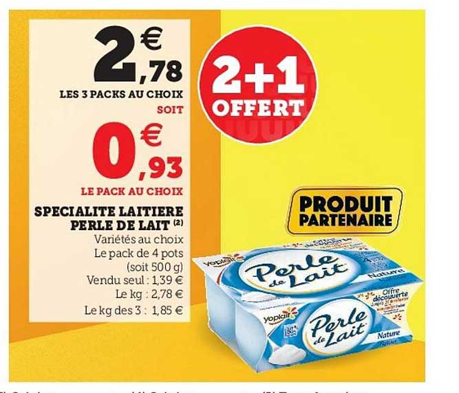 Spécialité Laitière Perle De Lait Yoplait