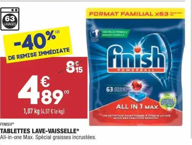 tablettes lave-vaisselle finish