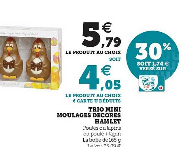 trio mini moulages décorés hamlet