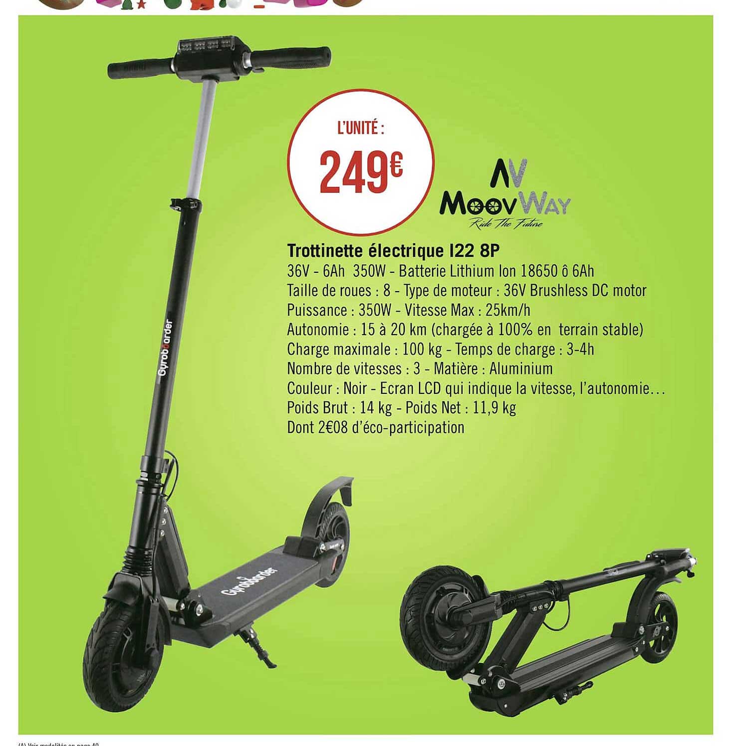 trottinette électrique i22 8p moov way