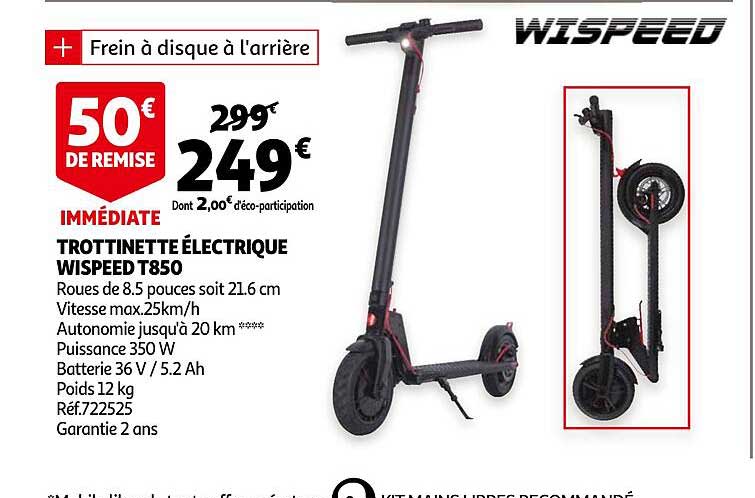 Trottinette électrique Wispeed T850