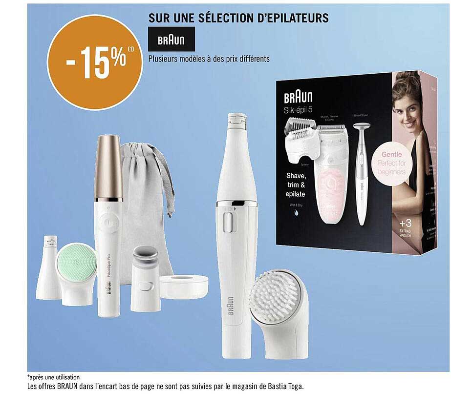 une sélection d'épilateurs braun