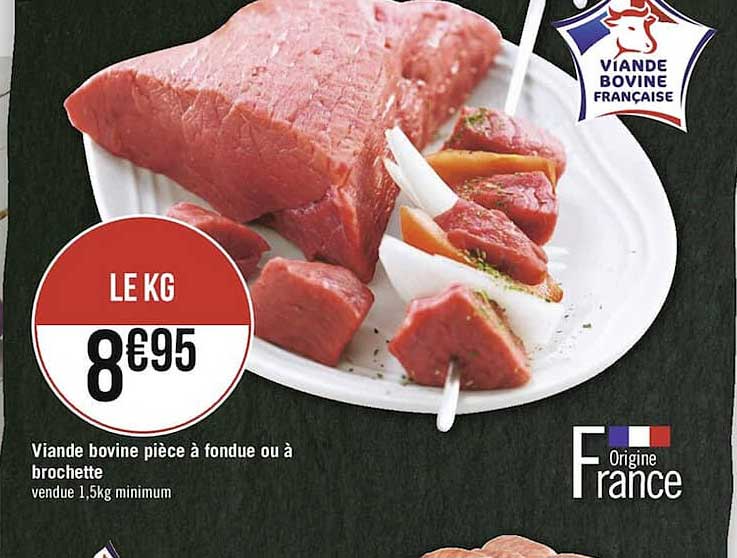 Viande Bovine Pièce à Fondue Ou à Brochette