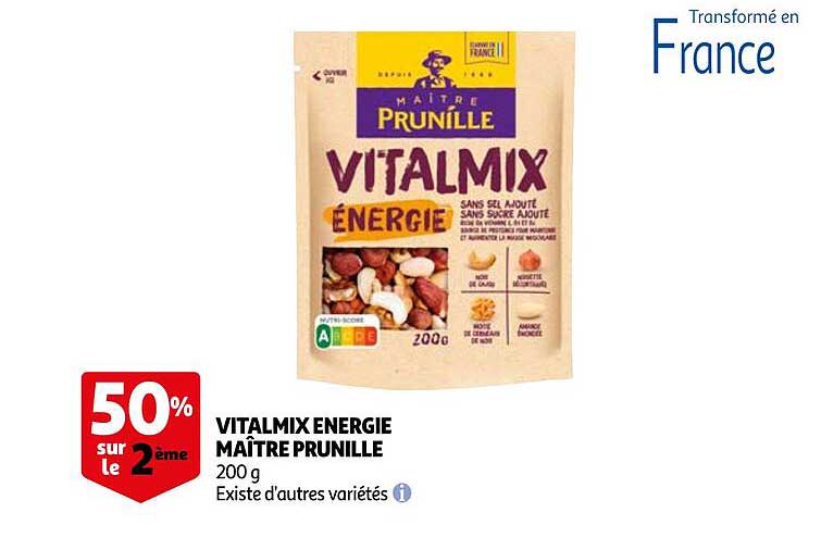 vitalmix énergie maître prunille