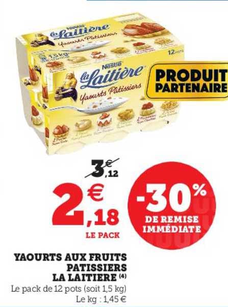 yaourts aux fruits pâtissiers la laitière nestlé