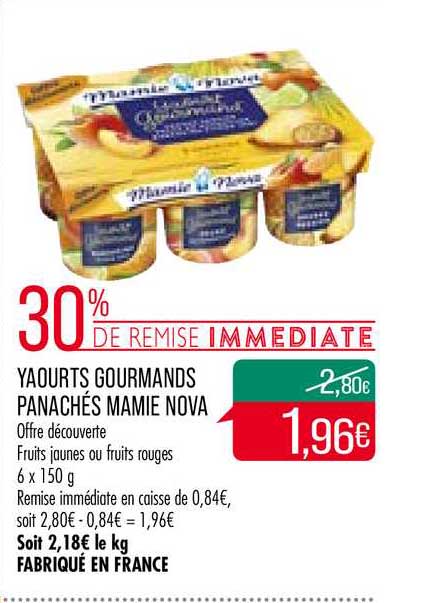 Yaourts Gourmands Panachés Mamie Nova