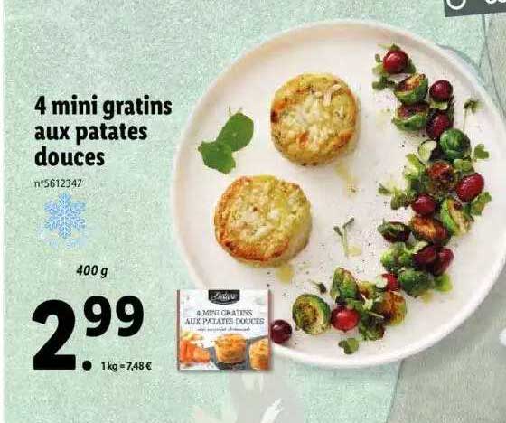 4 mini gratins aux patates douces