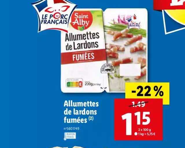 allumettes de lardons fumées saint alby