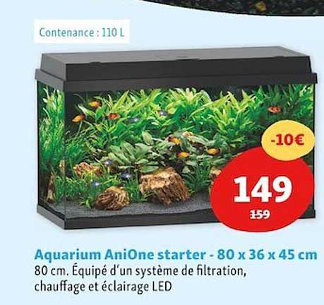 Aquarium AniOne Starter - 80 X 36 X 45 Cm