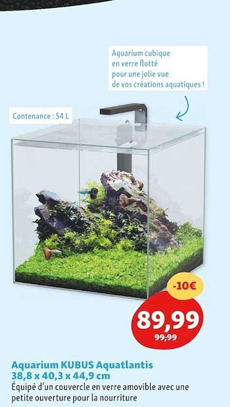 aquarium kubus aquatlantis 38,8 x 40,3 x 44,9 cm