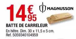 batte de carreleur magnusson