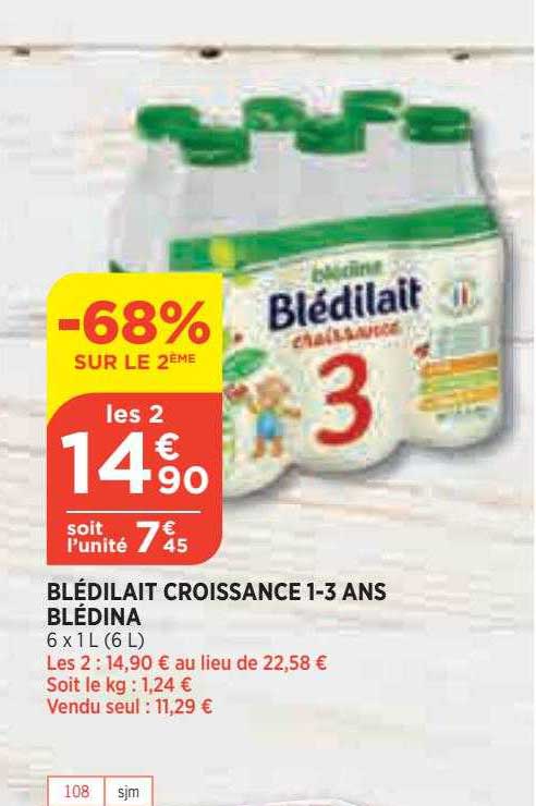 Blédilait Croissance 1-3 Ans Blédina