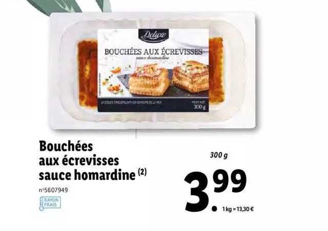 bouchées aux écrevisses sauce hormardine deluxe