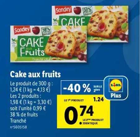 Cake Aux Fruits Sondey