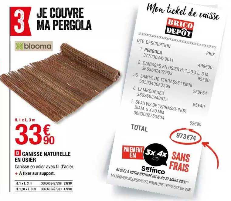 Canisse Naturelle En Osier