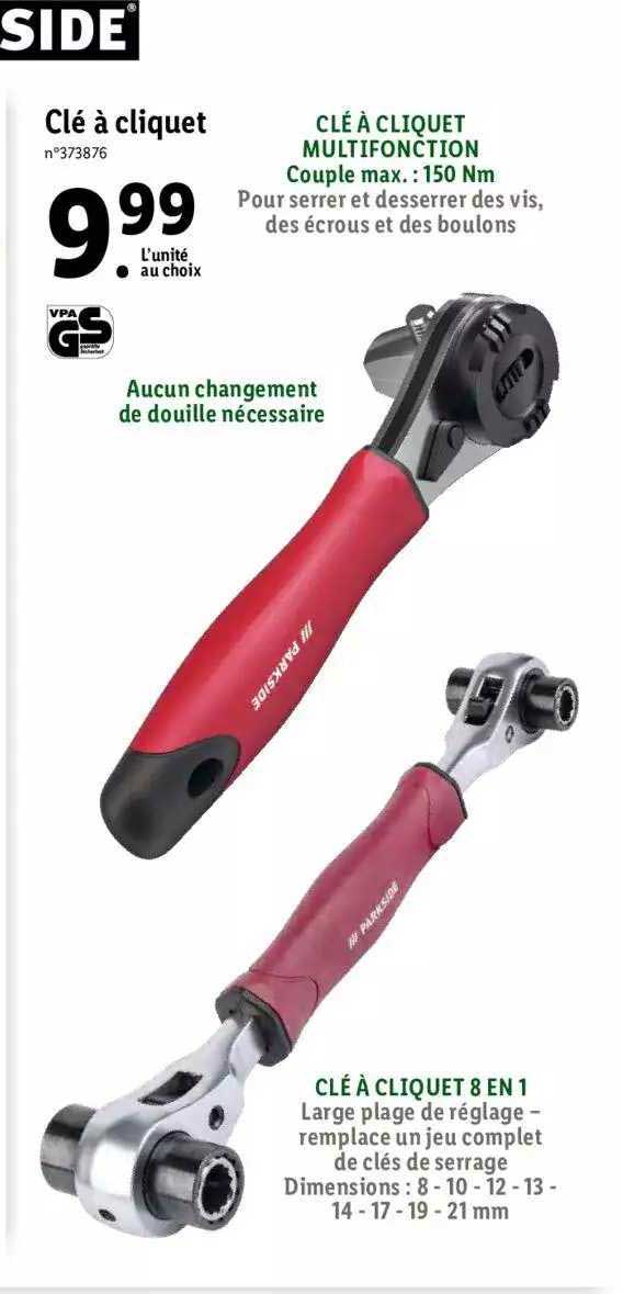 Clé à Cliquet Parkside