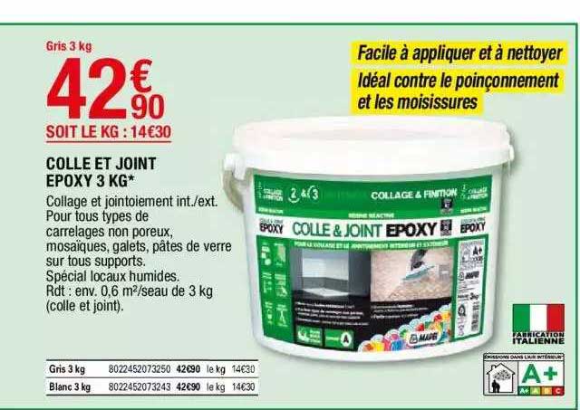 colle et joint epoxy 3 kg
