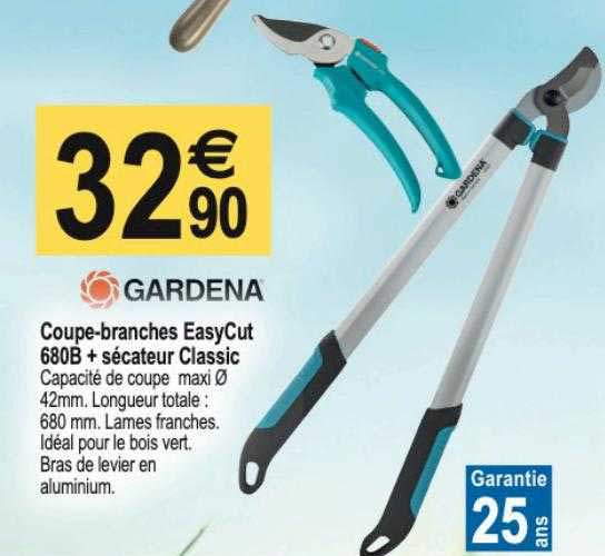 coupe-branches easyCut 680b + sécateur classic gardena