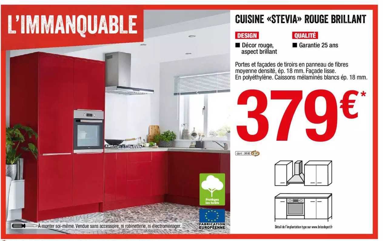 cuisine "stevia" rouge brillant