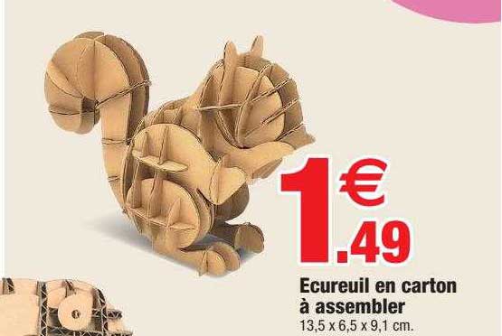 écureuil en carton à assembler