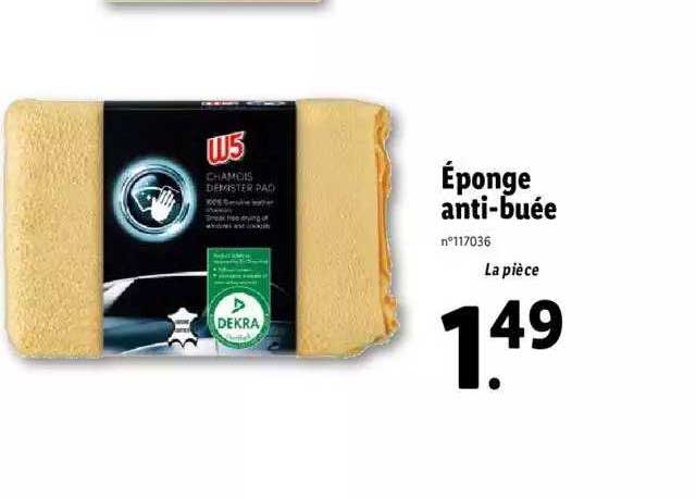 éponge anti-buée w5