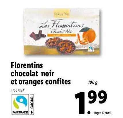 florentins chocolat noir et oranges confites favorina