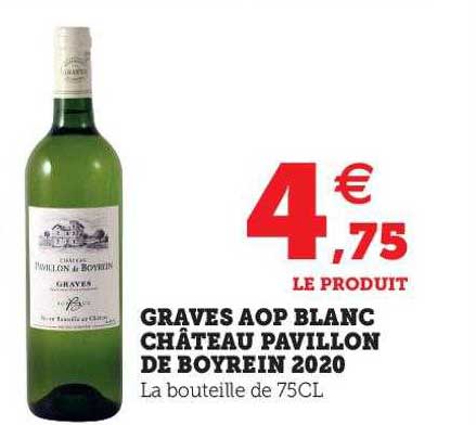 graves aop blanc château pavillon de boyrein 2020
