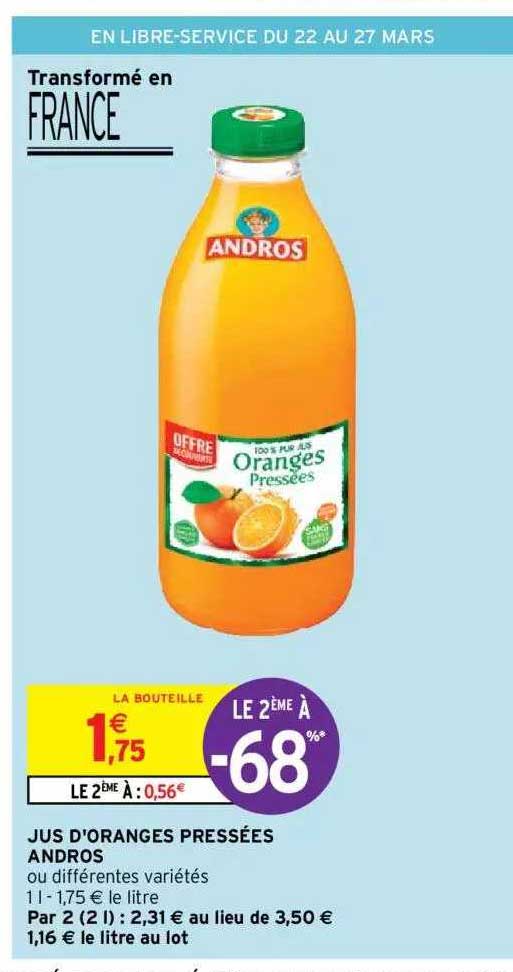 jus d'oranges pressées andros